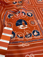 Carica l'immagine nel visualizzatore di Gallery, Lino stampa stile marinai terracotta : 32€/m