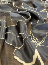 Carica l'immagine nel visualizzatore di Gallery, Devore seta viscosa blu taglio unico 1.6m a 44€