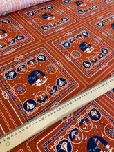 Carica l'immagine nel visualizzatore di Gallery, Lino stampa stile marinai terracotta : 32€/m