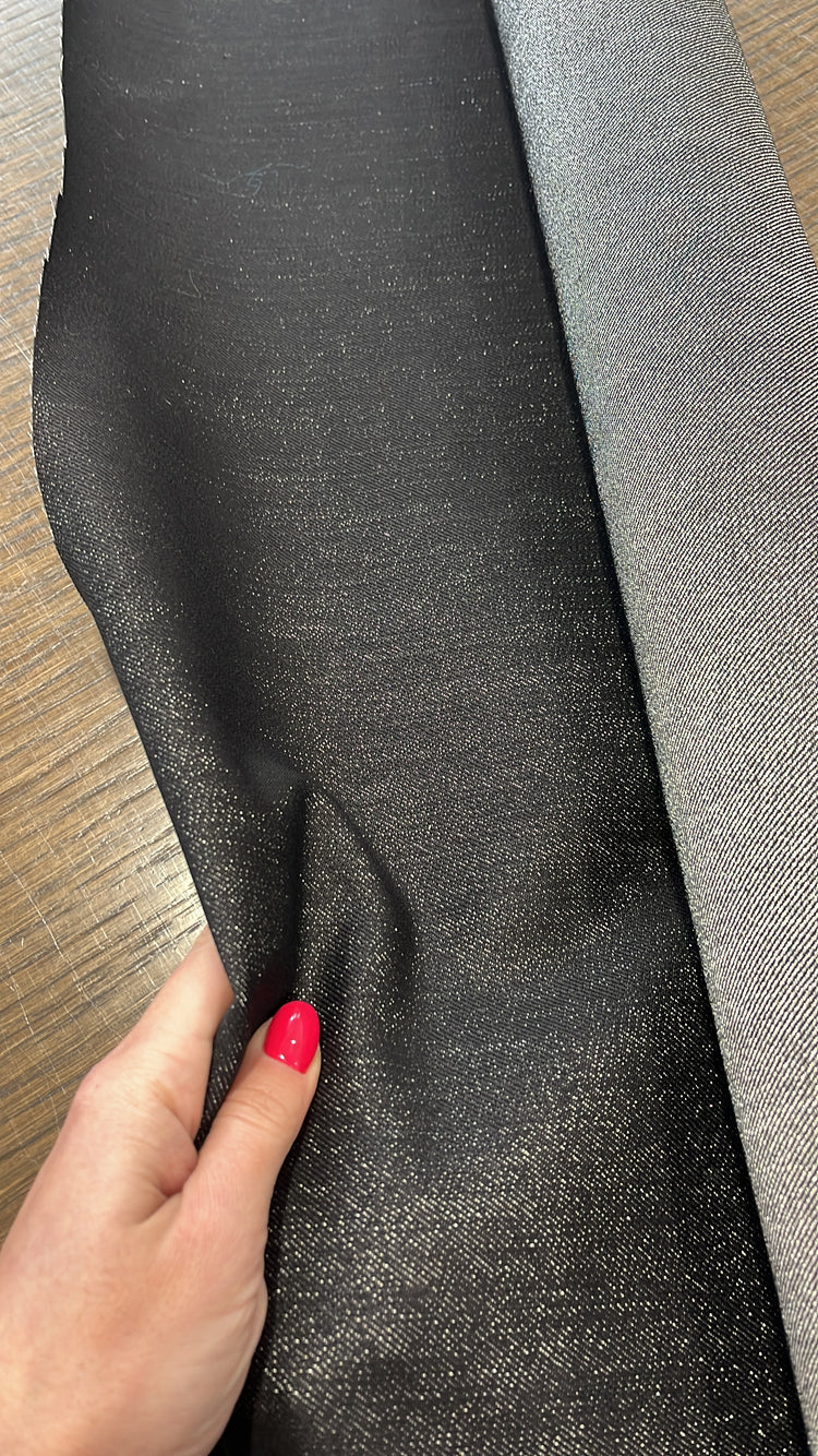 Jeans nero lurex taglio unico 0.8m