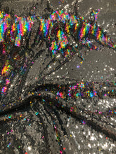 Carica l&#39;immagine nel visualizzatore di Gallery, Paillettes reversibili nero/multicolor: 42€/m
