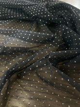 Carica l&#39;immagine nel visualizzatore di Gallery, Tulle nero con brillantini : 16€/m

